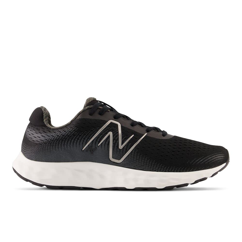 New Balance Men's 520 V8 Running Shoe, Black/White, 8