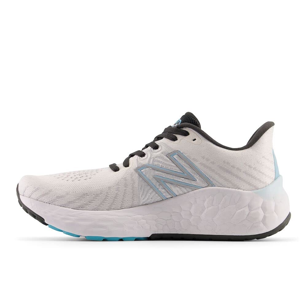 New Balance Women's Fresh Foam X Vongo V5 Running Shoe, White/Bleach Blue/Silver Metalic, 5 Wide