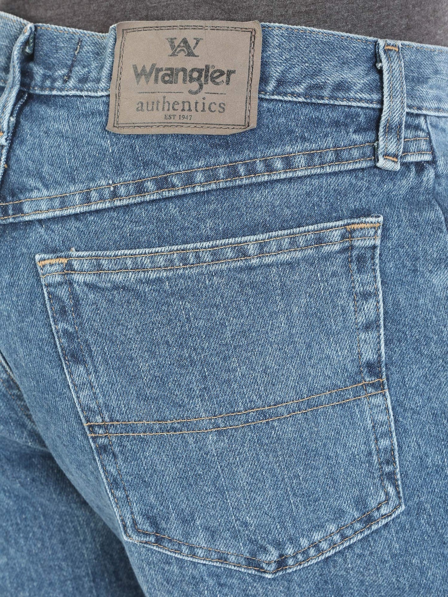 Wrangler Authentics Men's Big & Tall Classic 5-Pocket Relaxed Fit Cotton Jean, Vintage Stonewash, 38W x 36L