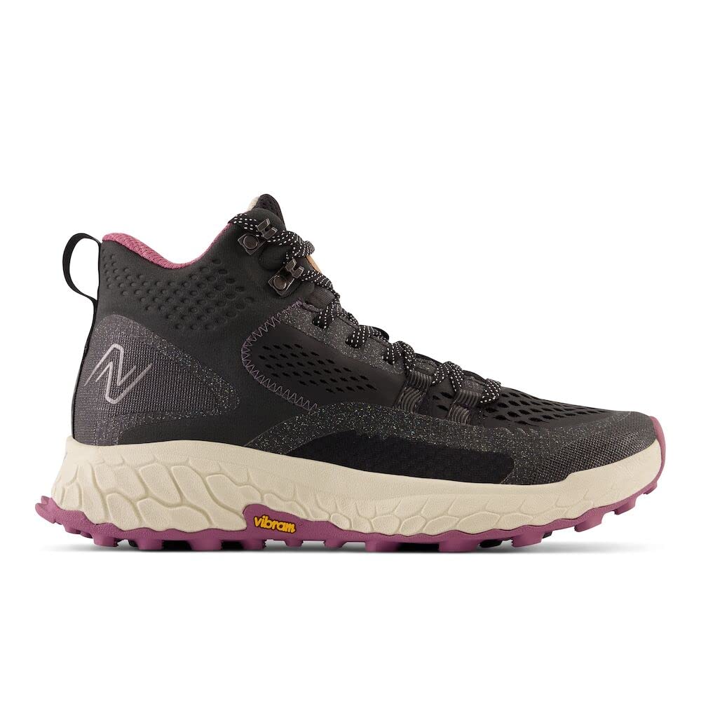 New Balance Women's Fresh Foam X Hierro V1 Mid-Cut Trail Running Shoe, Black/Raisin, 5 Wide