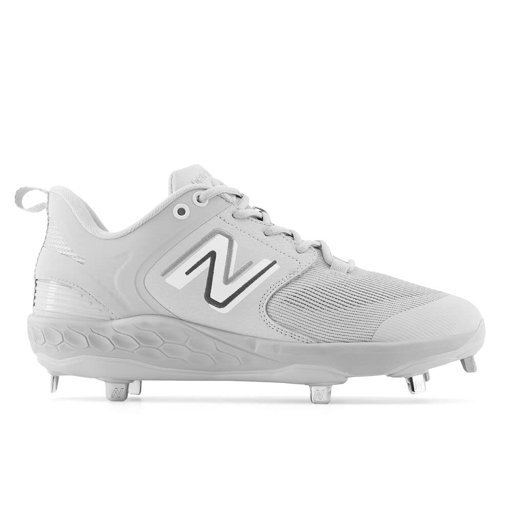 New Balance Men's Fresh Foam X 3000 V6 Metal Baseball Shoe, Grey/White, 7 Wide