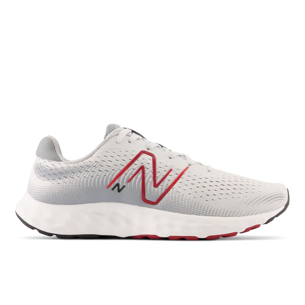 New Balance Men's 520 V8 Running Shoe, Grey/Red, 7