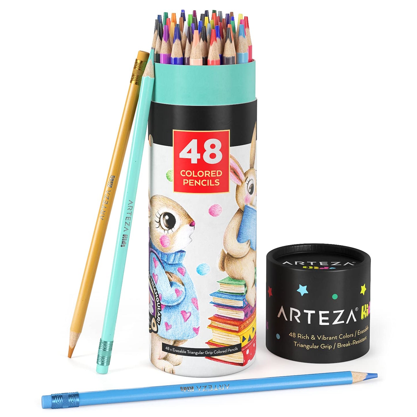 Arteza Kids Erasable Colored Pencils -Set of 48