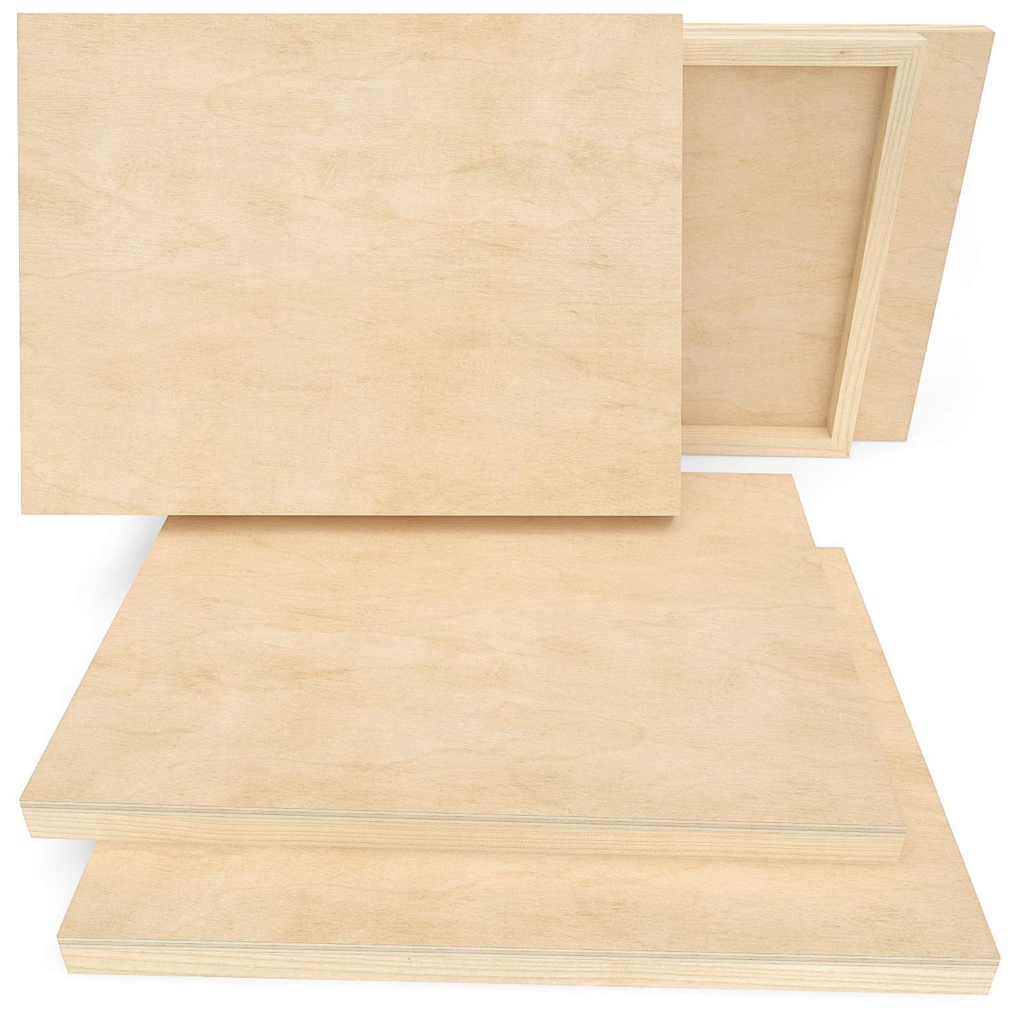 Arteza Wood Canvas Panels, 9" x 12" - Pack of 5