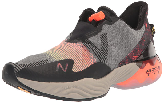 New Balance Men's FuelCell Rebel TR V1 Running Shoe, Black/Vibrant Orange, 9