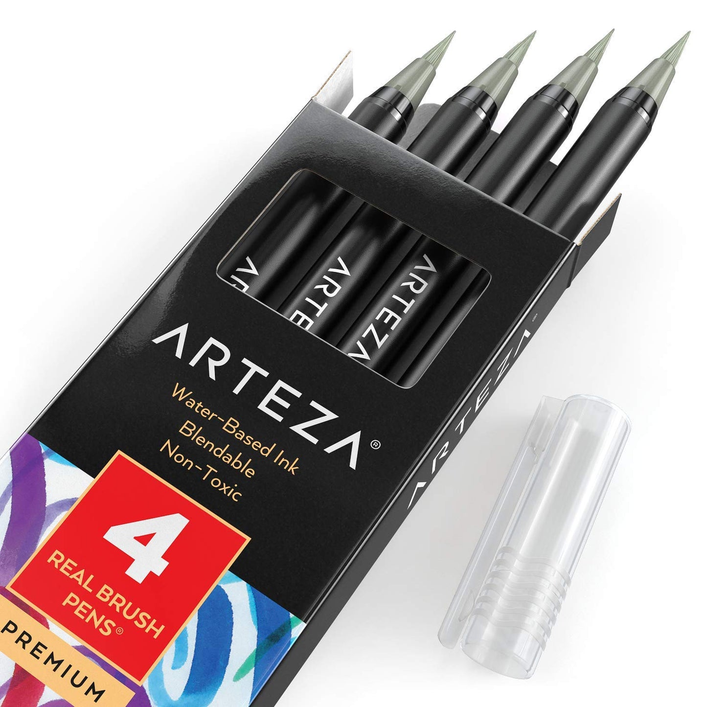 Arteza Real Brush Pens®, A174 Dolphin Gray - 4 Pack