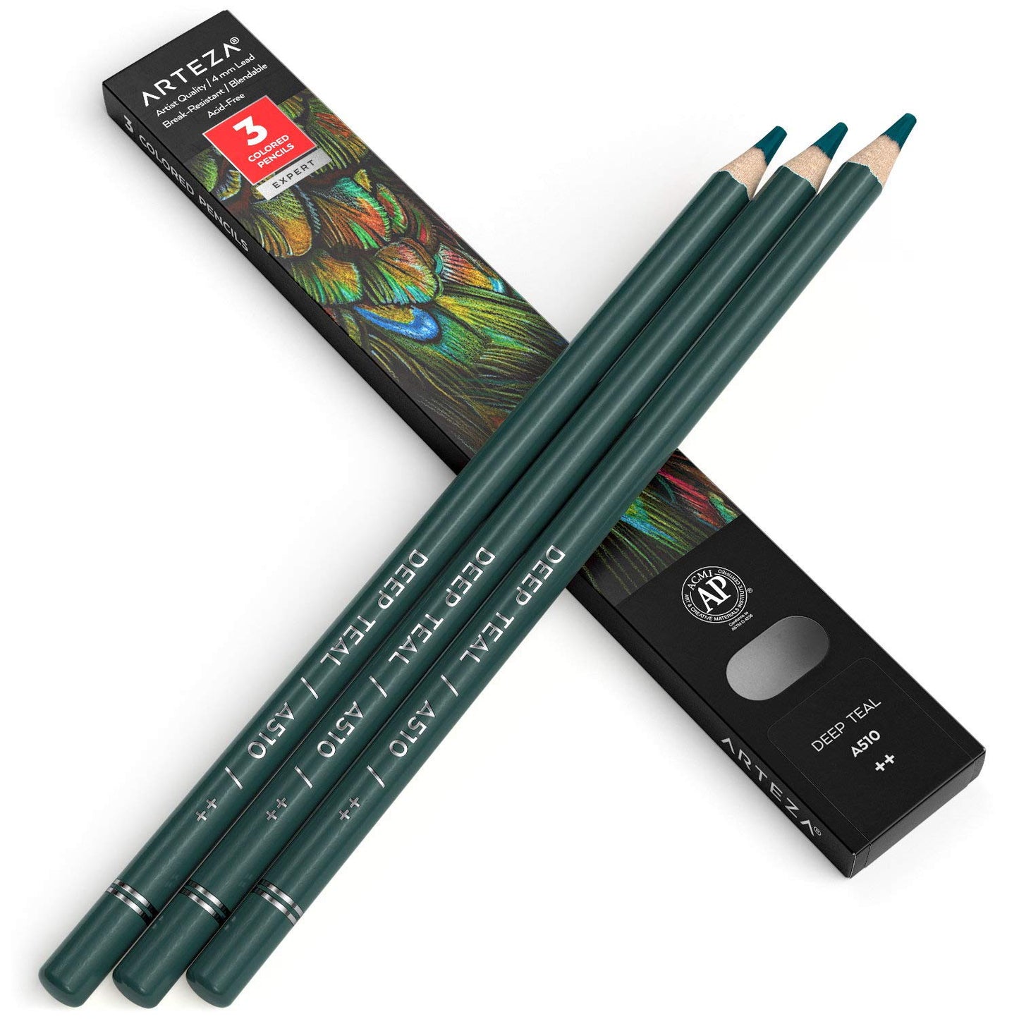 Arteza Expert Colored Pencils, A510 Deep Teal - 3 Pack