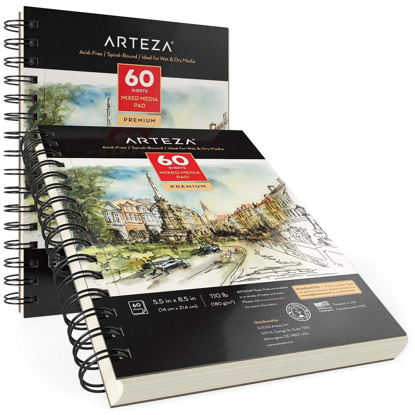 Arteza Mixed Media Pad, 5.5" x 8.5", 60 Sheets