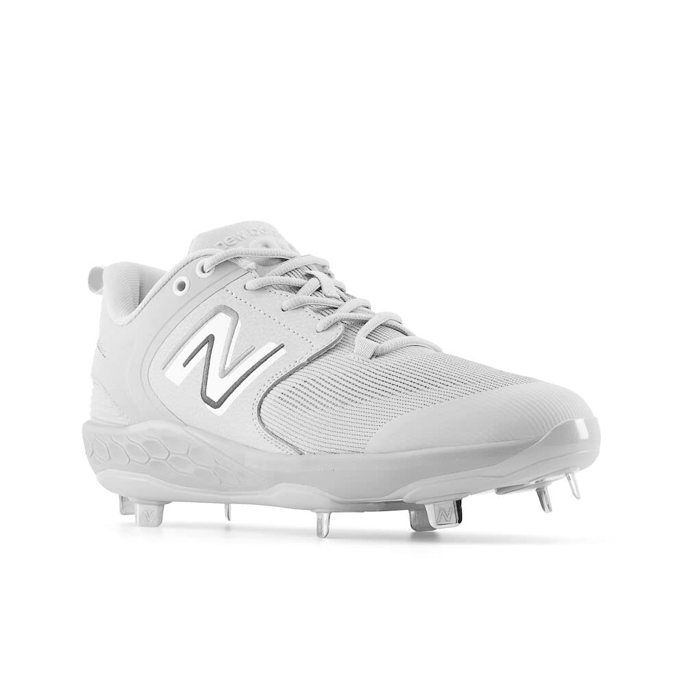 New Balance Men's Fresh Foam X 3000 V6 Metal Baseball Shoe, Grey/White, 7 Wide