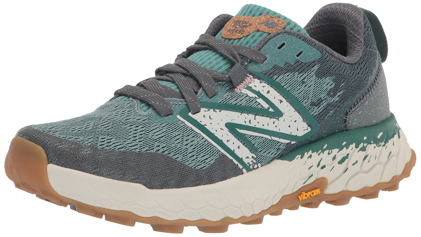 New Balance Women's Fresh Foam X Hierro V7 Trail Running Shoe, Faded Teal/Graphite/Grey Matter, 7 Wide