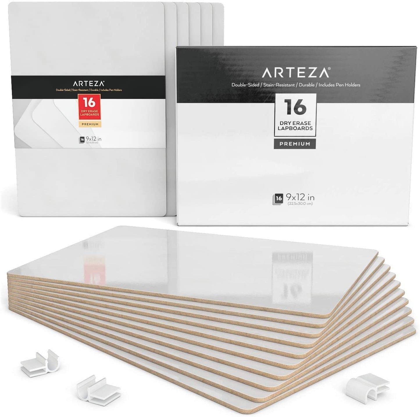 Arteza Dry Erase Lapboards, 9" x 12" - Pack of 16