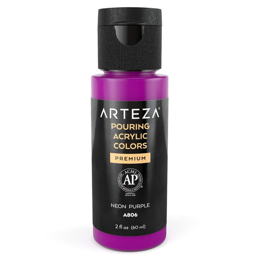 Arteza Pouring Acrylic Paint, 2oz Bottle - Neon Purple