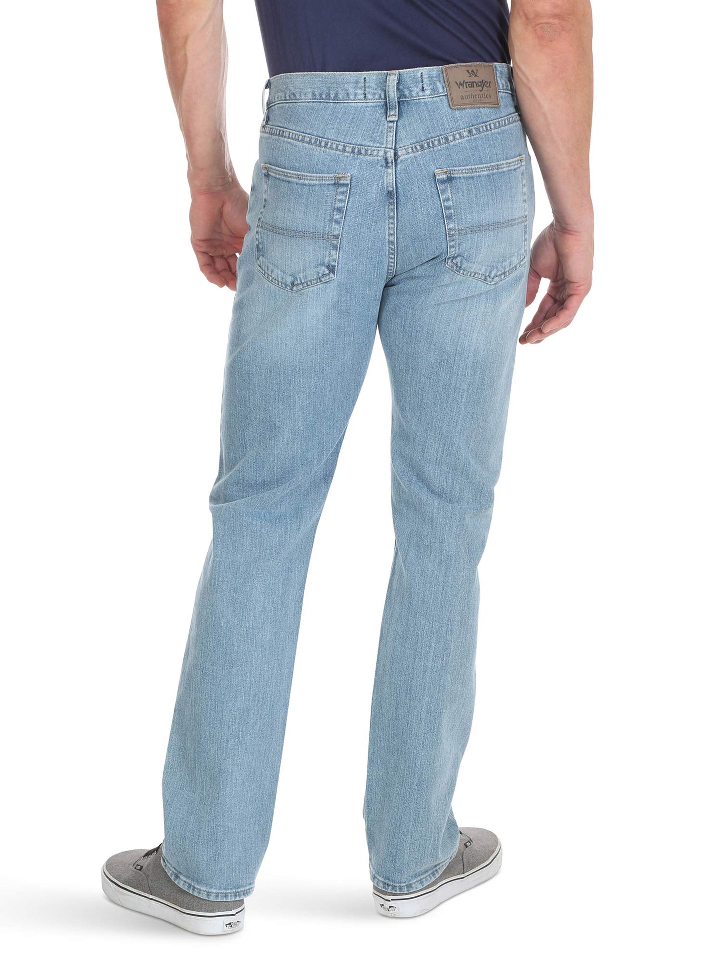 Wrangler Authentics Men's Classic 5-Pocket Regular Fit Jean, Stonewash Flex, 33W x 30L