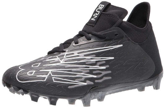 New Balance Men's Burn X 3 Speed Lacrosse Shoe, Black/Grey, 5.5