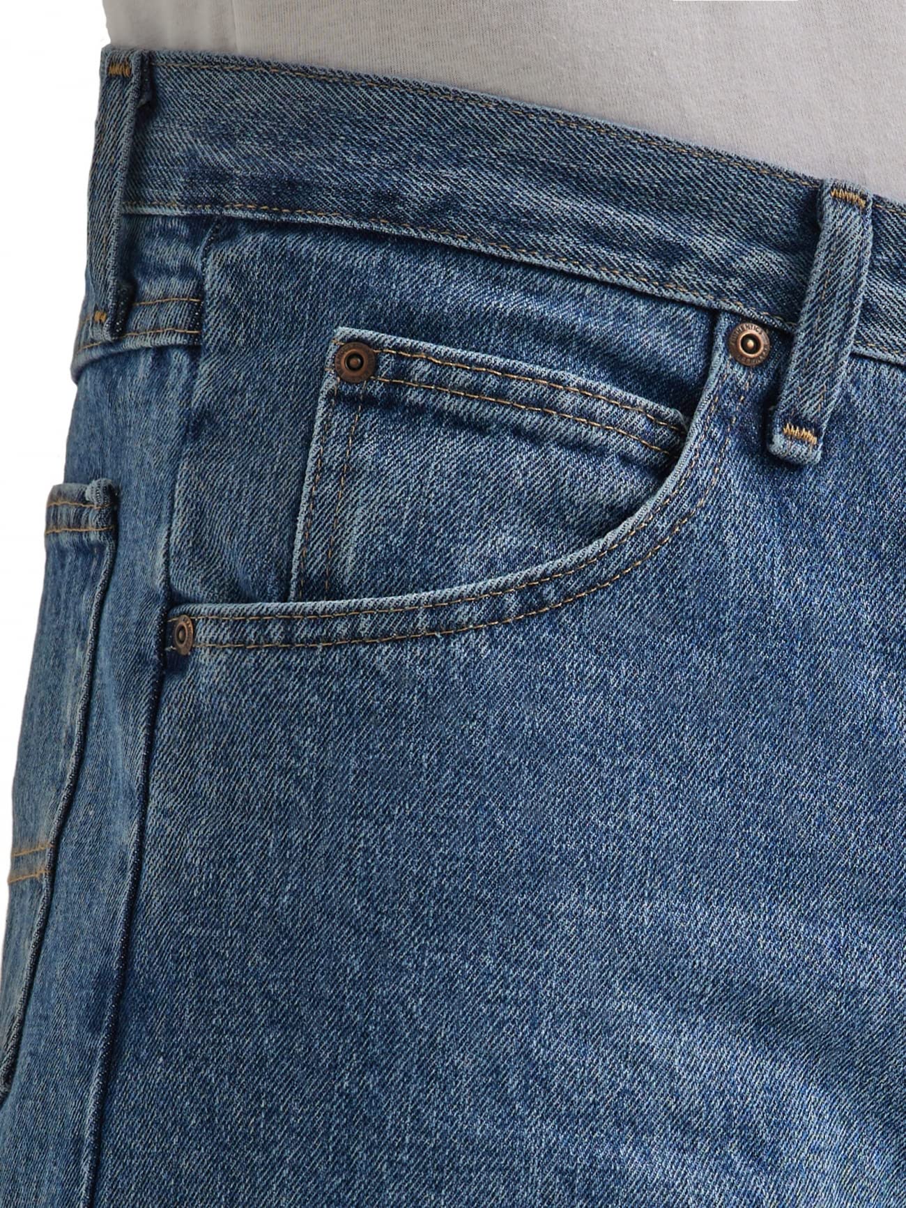 Wrangler Authentics Men's Classic 5-Pocket Regular Fit Cotton Jean, Vintage Blue Grey, 35W x 30L