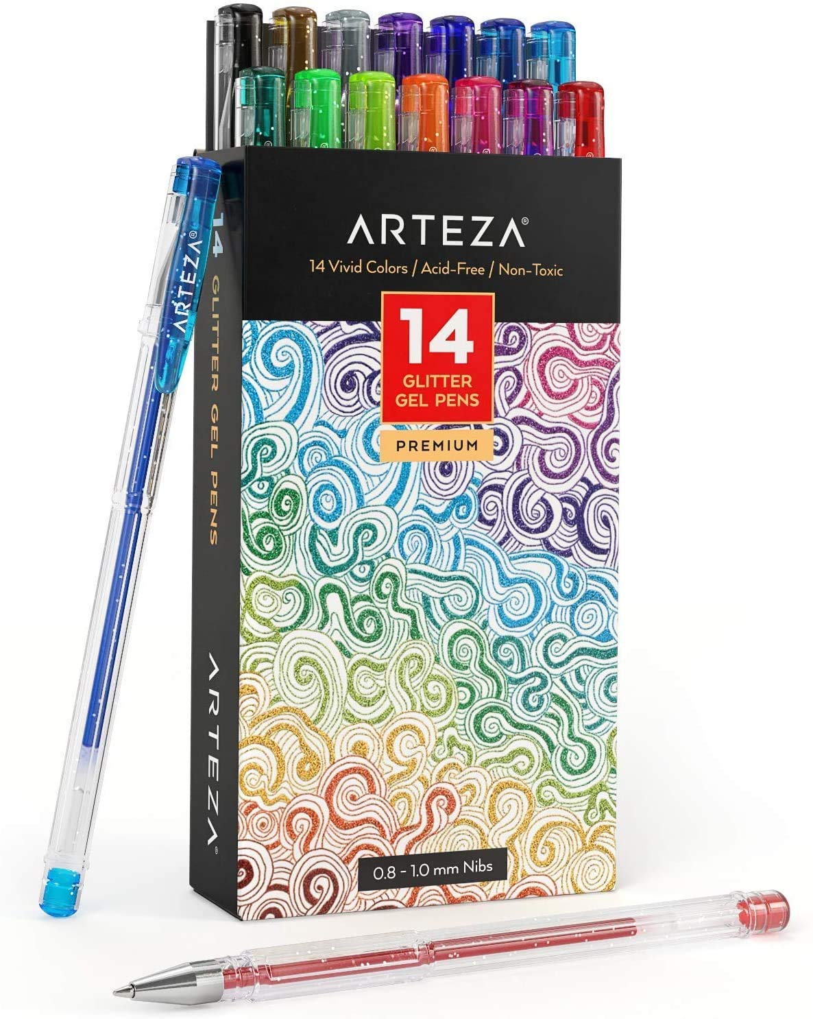 Arteza Glitter Gel Ink Pens - Set of 14