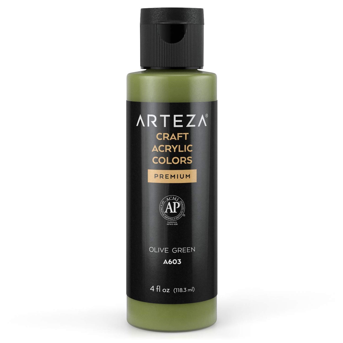 Arteza Craft Acrylic Paint, 4oz Bottle - A603 Olive Green