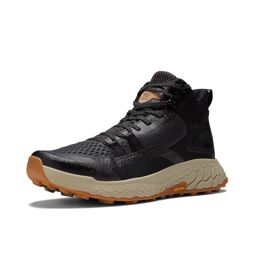 New Balance Men's Fresh Foam X Hierro V1 Mid-Cut Trail Running Shoe, Black/Timberwolf, 7 Wide