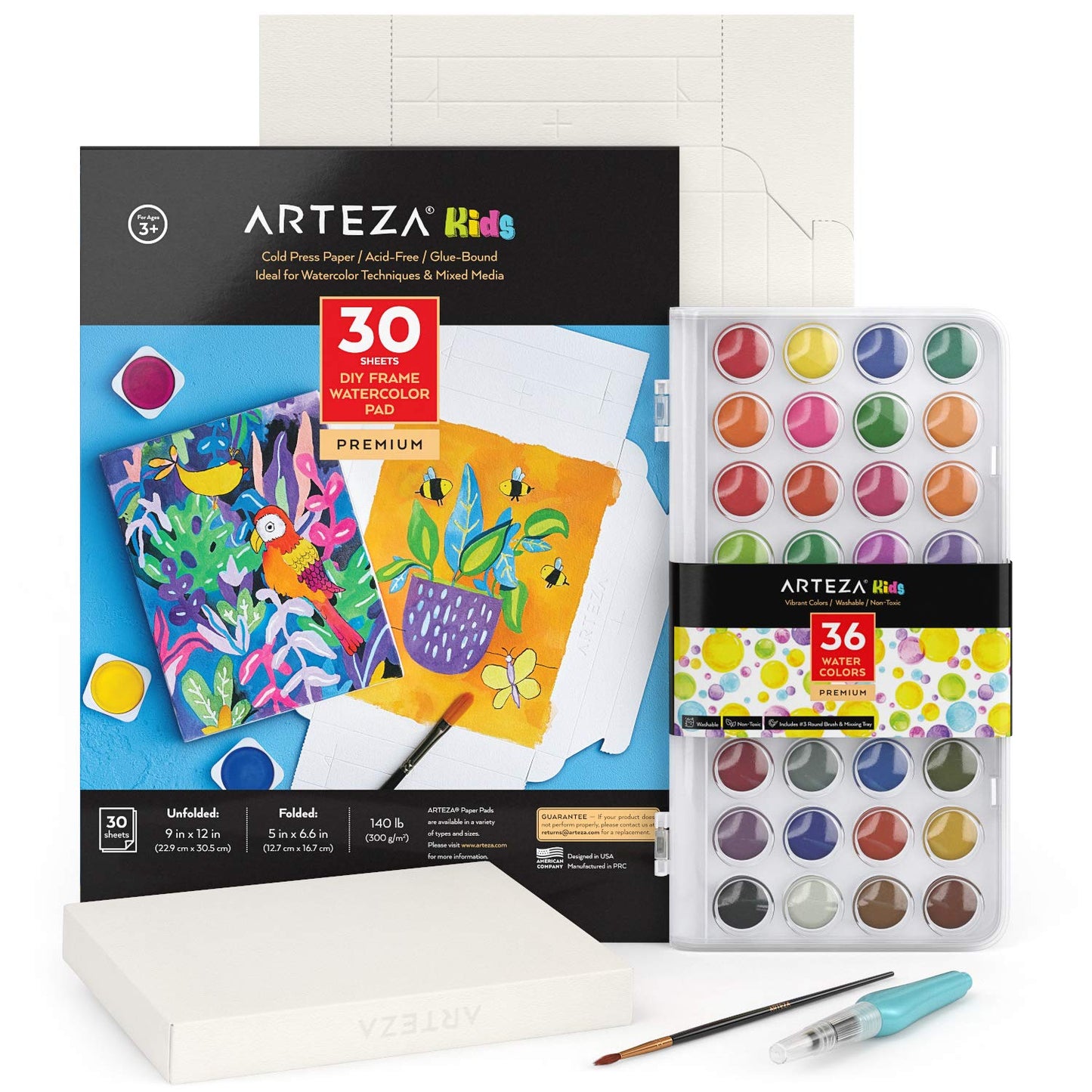 Arteza Kids Watercolor Painting Art Set