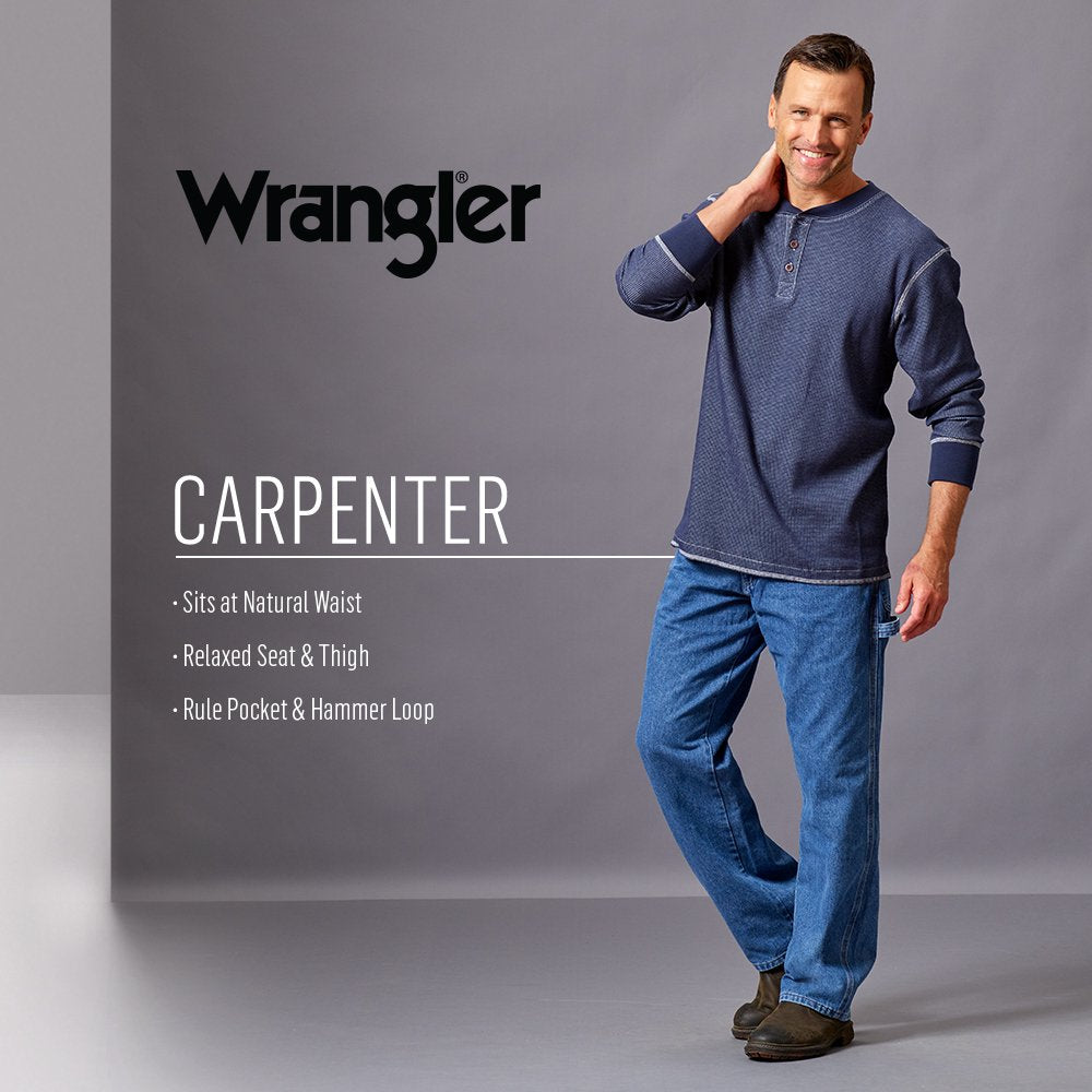 Wrangler Authentics Men's Classic Carpenter Jean, Wheat, 36W x 32L