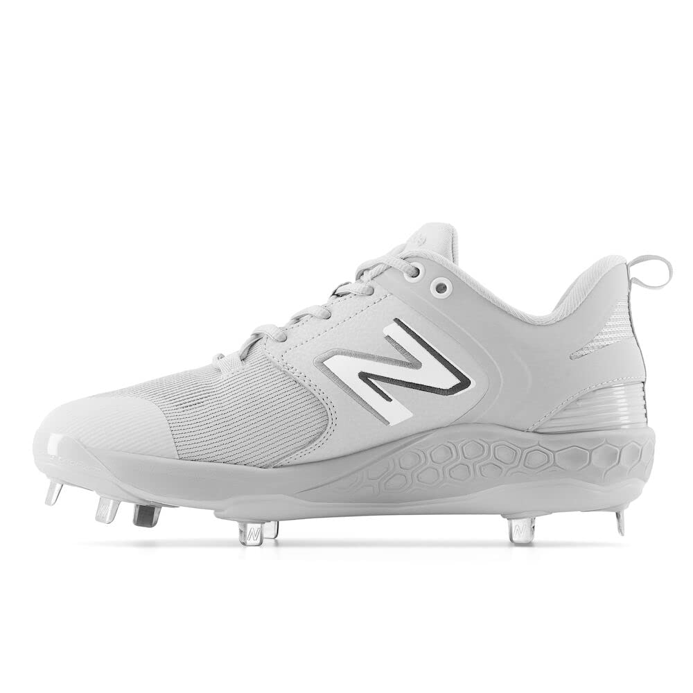 New Balance Men's Fresh Foam X 3000 V6 Metal Baseball Shoe, Grey/White, 7 Wide