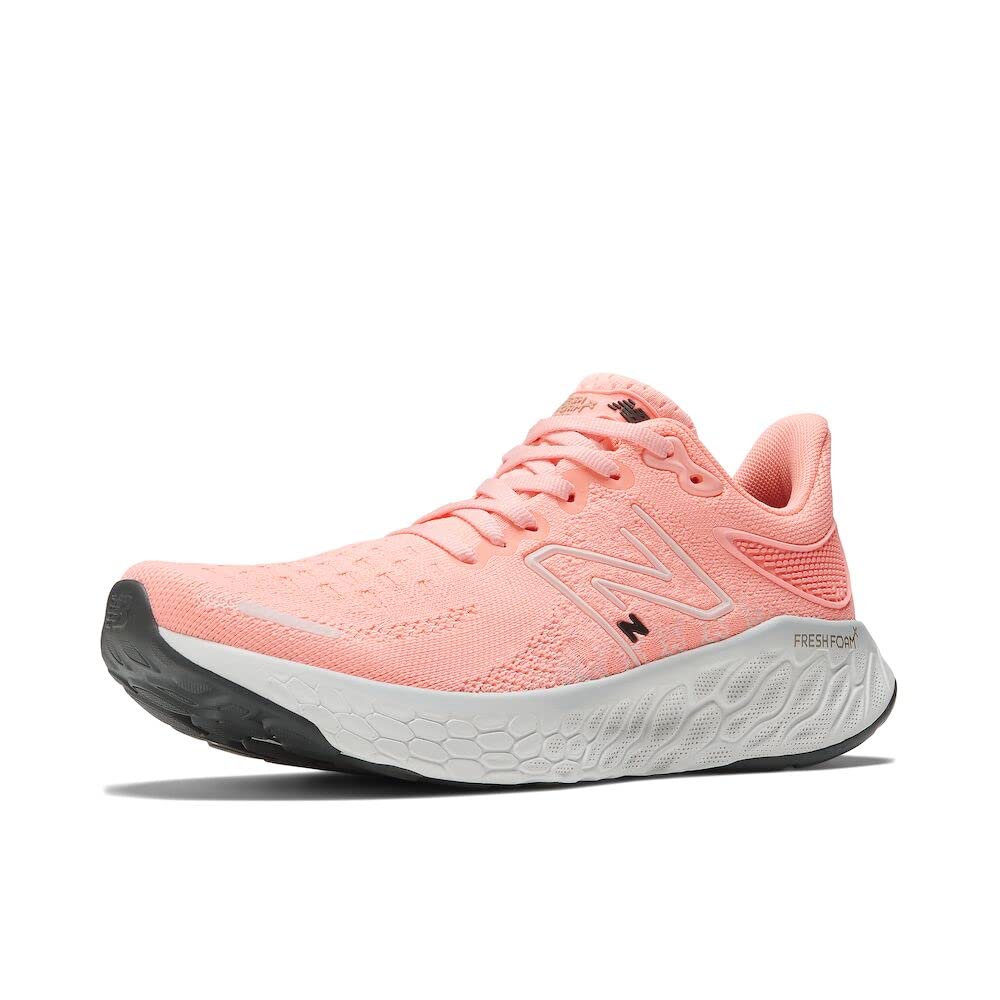 New Balance Women's Fresh Foam X 1080 V12 Running Shoe, Grapefruit/Washed Pink/Quartz Grey, 11 Wide